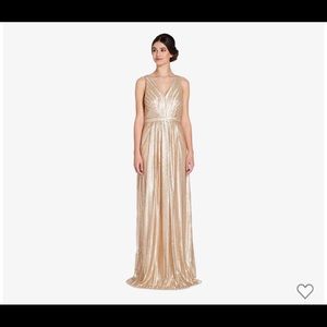 JADE SEQUIN DRESS WITH BANDED WAIST IN GOLD